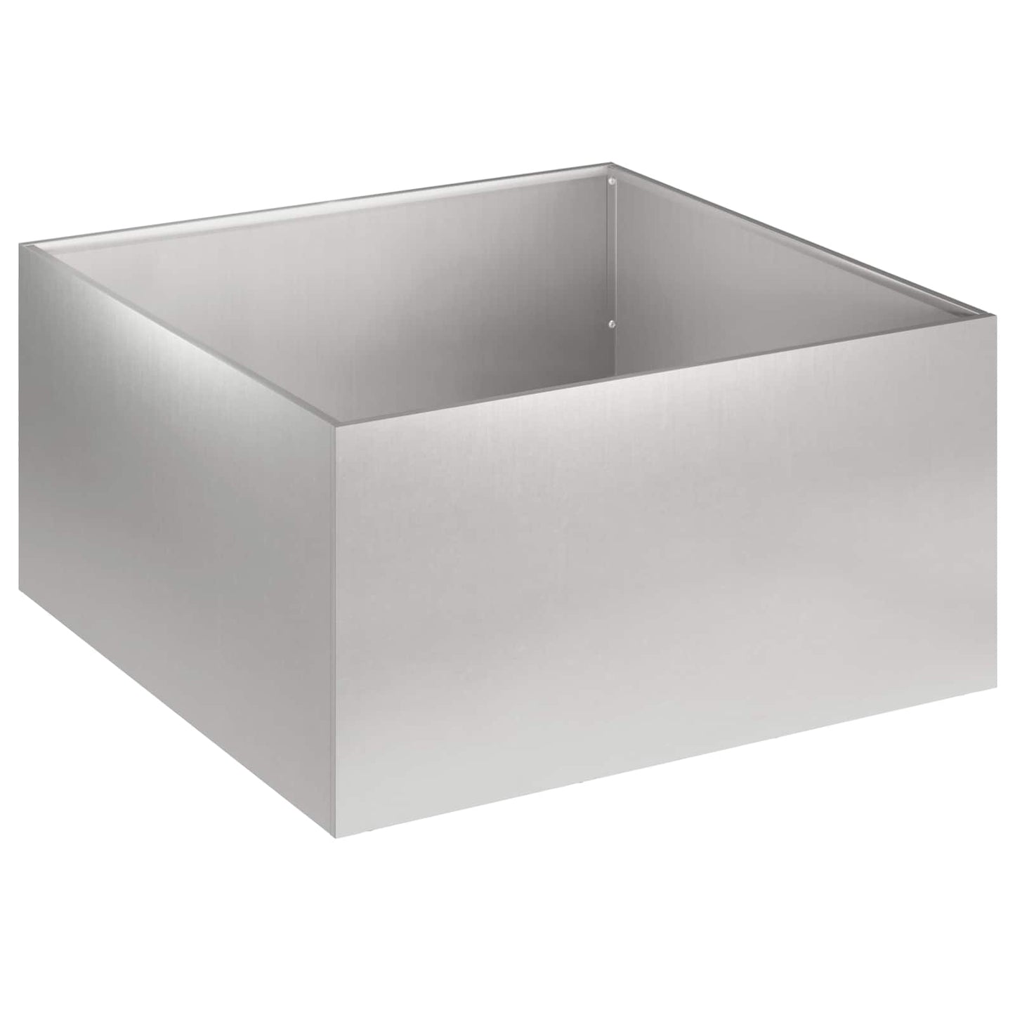 vidaXL Garden Planter Silver 40 x 40 x 30 cm Stainless Steel