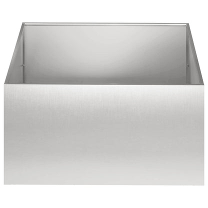 vidaXL Garden Planter Silver 40 x 40 x 30 cm Stainless Steel
