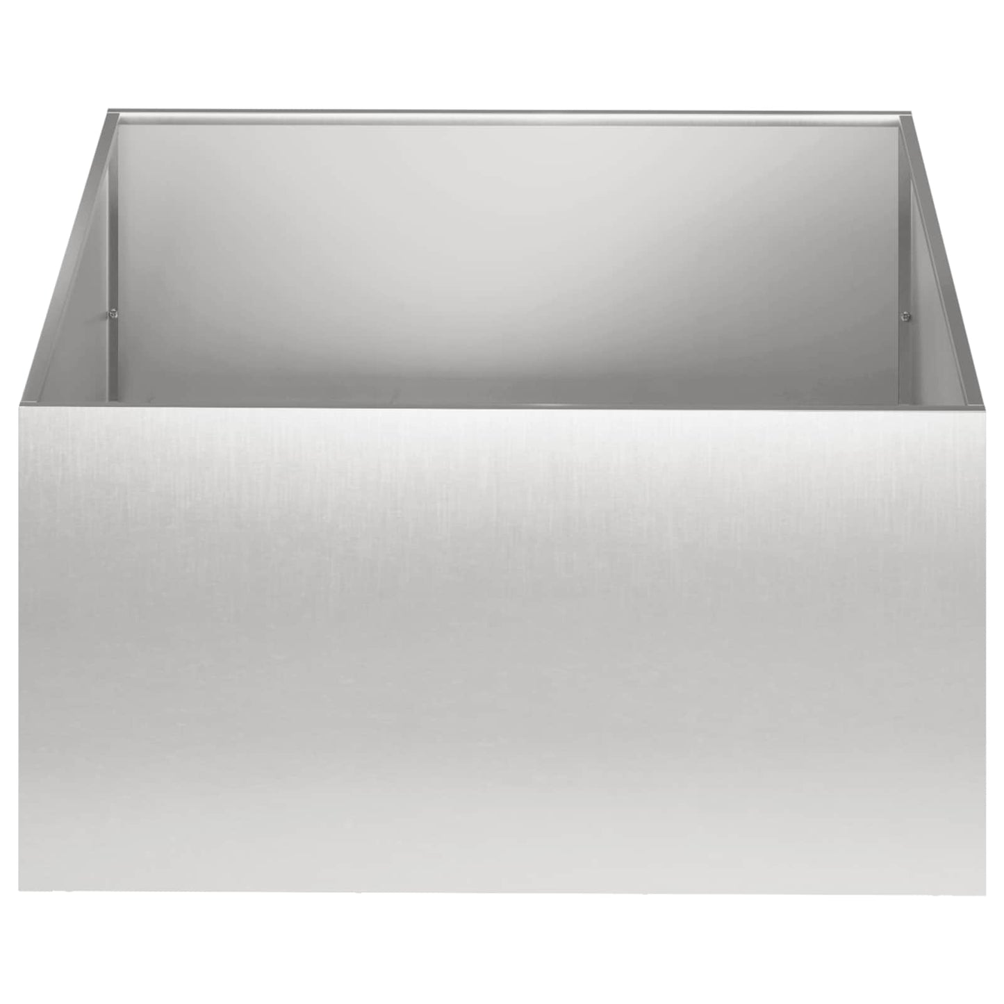 vidaXL Garden Planter 2 pcs Silver 40 x 40 x 30 cm Stainless Steel