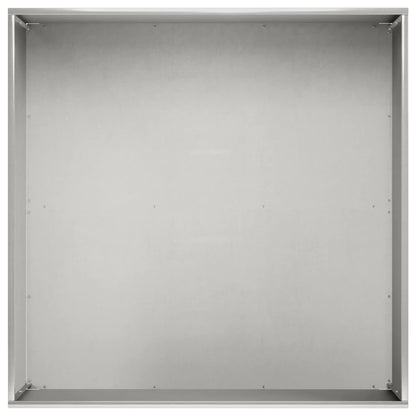 vidaXL Garden Planter 2 pcs Silver 40 x 40 x 30 cm Stainless Steel