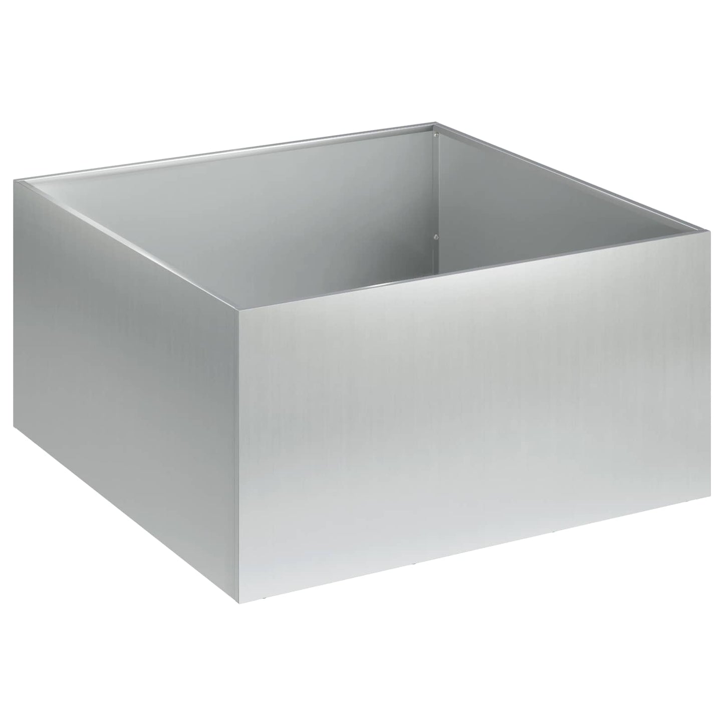 vidaXL Garden Planter 2 pcs Silver 40 x 40 x 30 cm Galvanised Steel