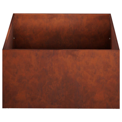 vidaXL Garden Planter Rusty 40 x 40 x 30 cm Weathering Steel