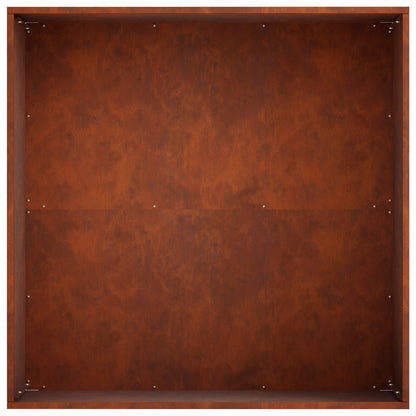 vidaXL Garden Planter 2 pcs Rusty 40 x 40 x 30 cm Weathering Steel