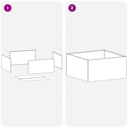 vidaXL Garden Planter 2 pcs Olive Green 60 x 60 x 30 cm