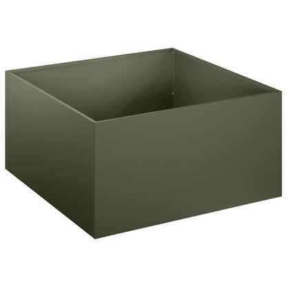 vidaXL Garden Planter 2 pcs Olive Green 60 x 60 x 30 cm