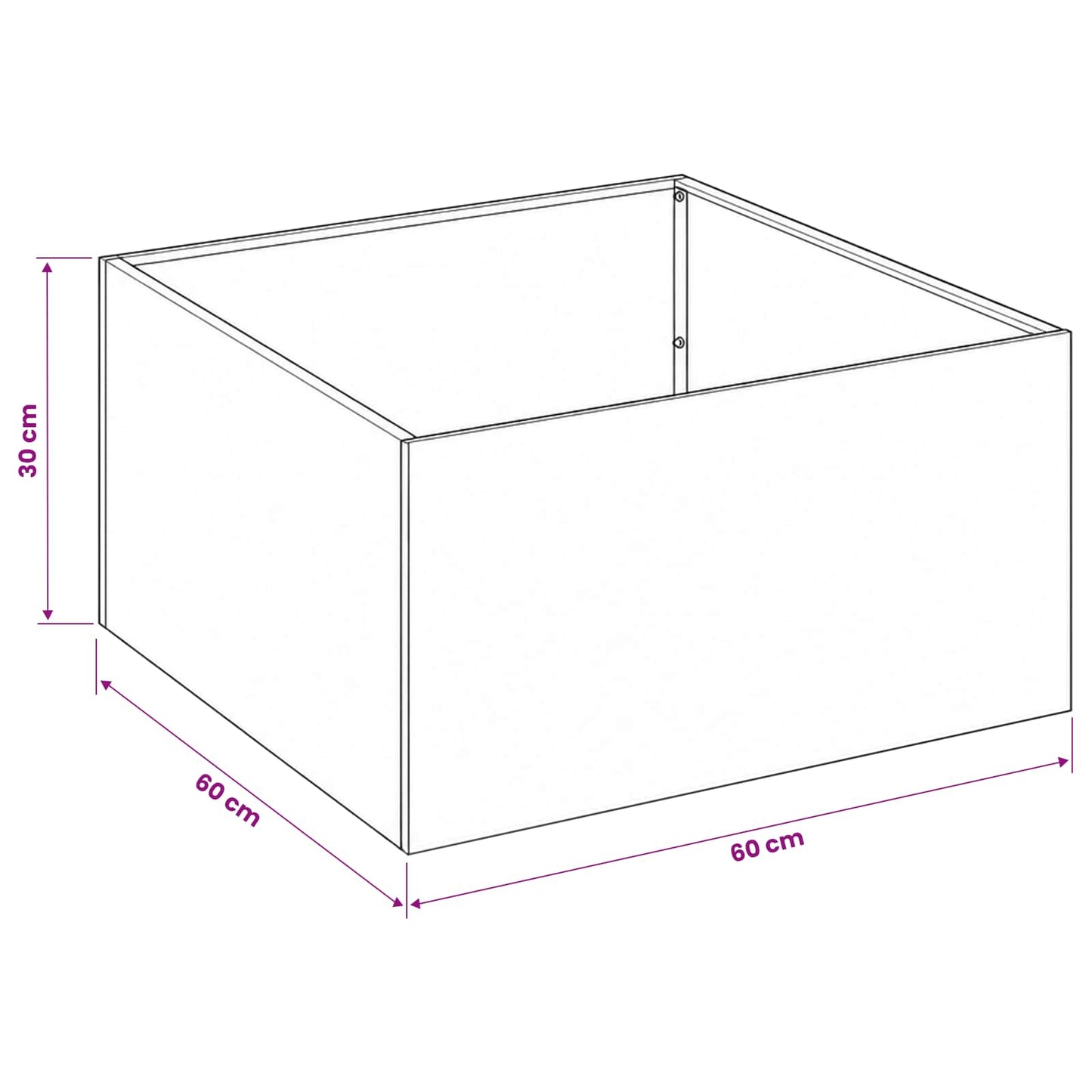 vidaXL Garden Planter 2 pcs Olive Green 60 x 60 x 30 cm