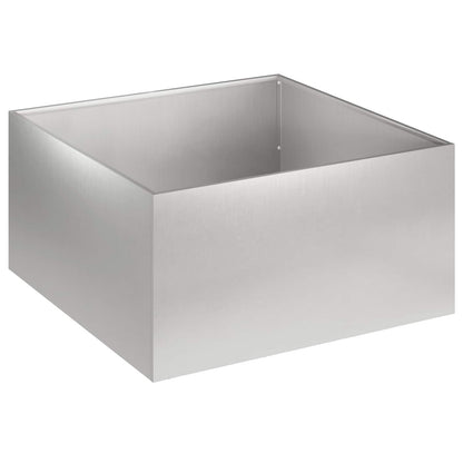 vidaXL Garden Planter Silver 60 x 60 x 30 cm Stainless Steel