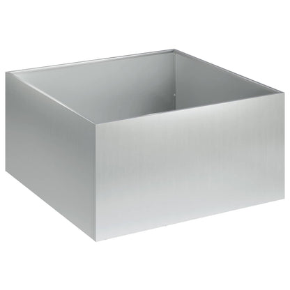 vidaXL Garden Planter Silver 60 x 60 x 30 cm Galvanised Steel