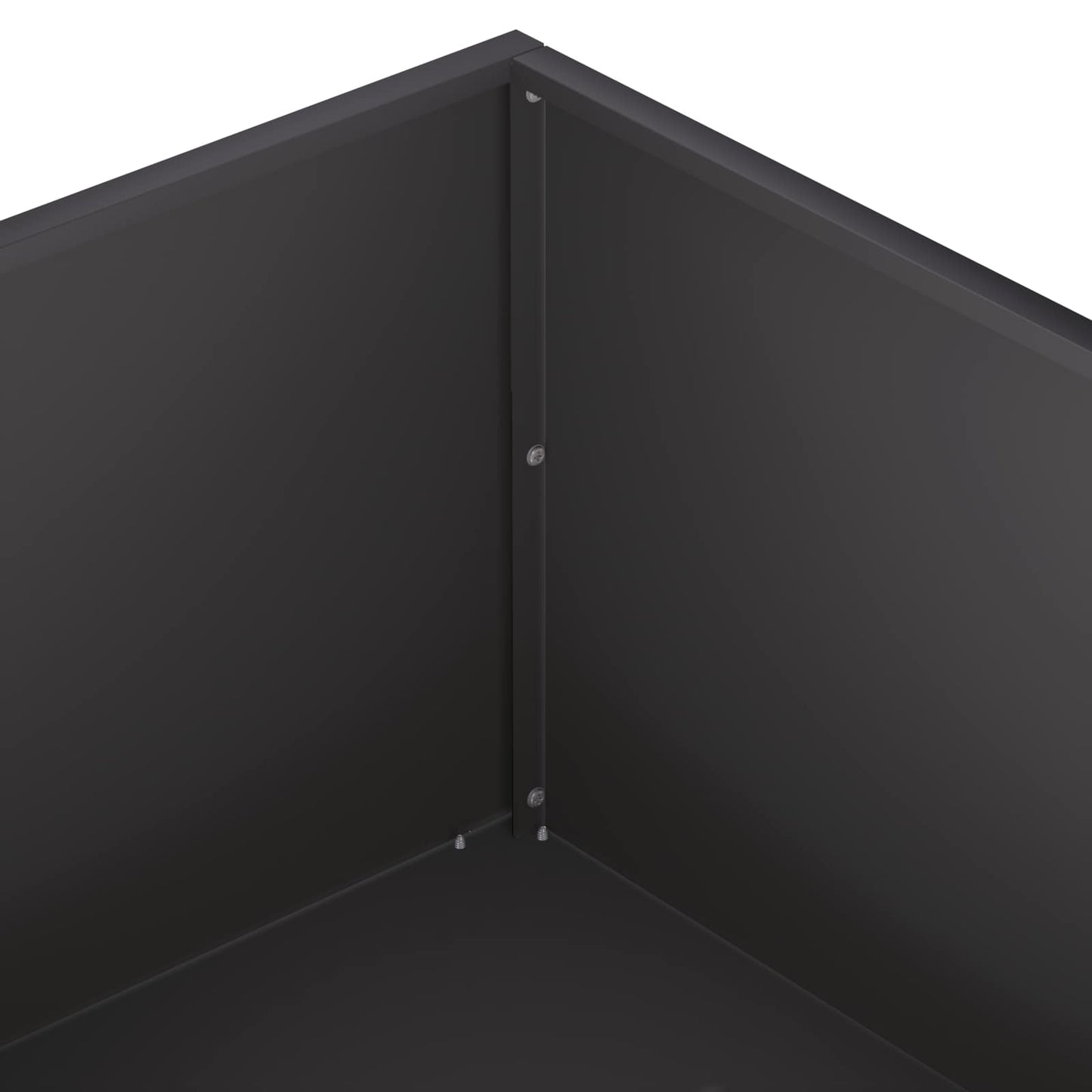vidaXL Garden Planter Black 100 x 100 x 30 cm Cold-rolled Steel