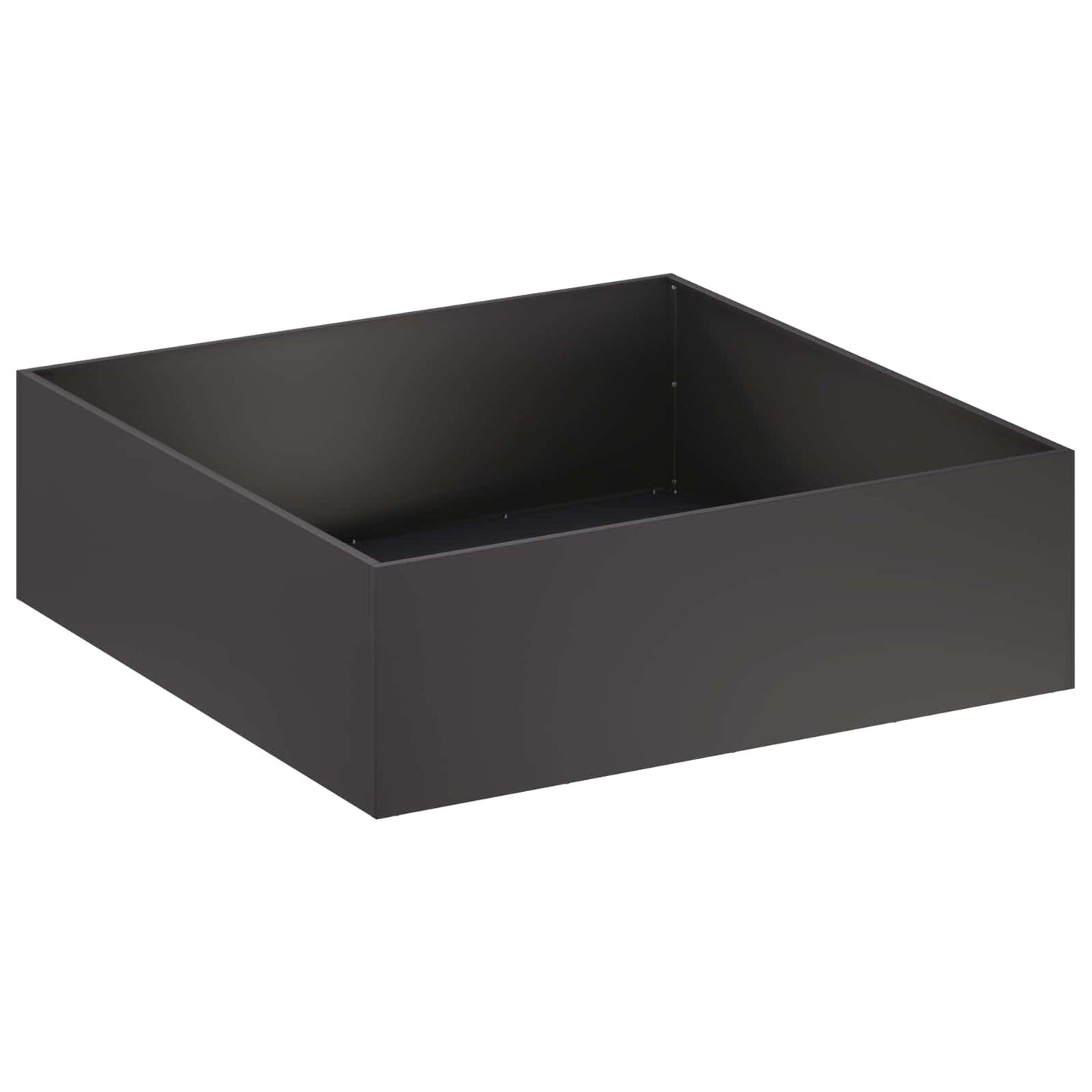 vidaXL Garden Planter 2 pcs Black 100 x 100 x 30 cm Cold-rolled Steel