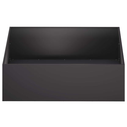vidaXL Garden Planter 2 pcs Black 100 x 100 x 30 cm Cold-rolled Steel