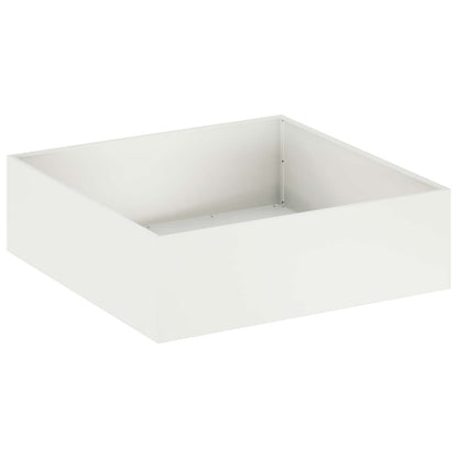 vidaXL Garden Planter White 100 x 100 x 30 cm Cold-rolled Steel