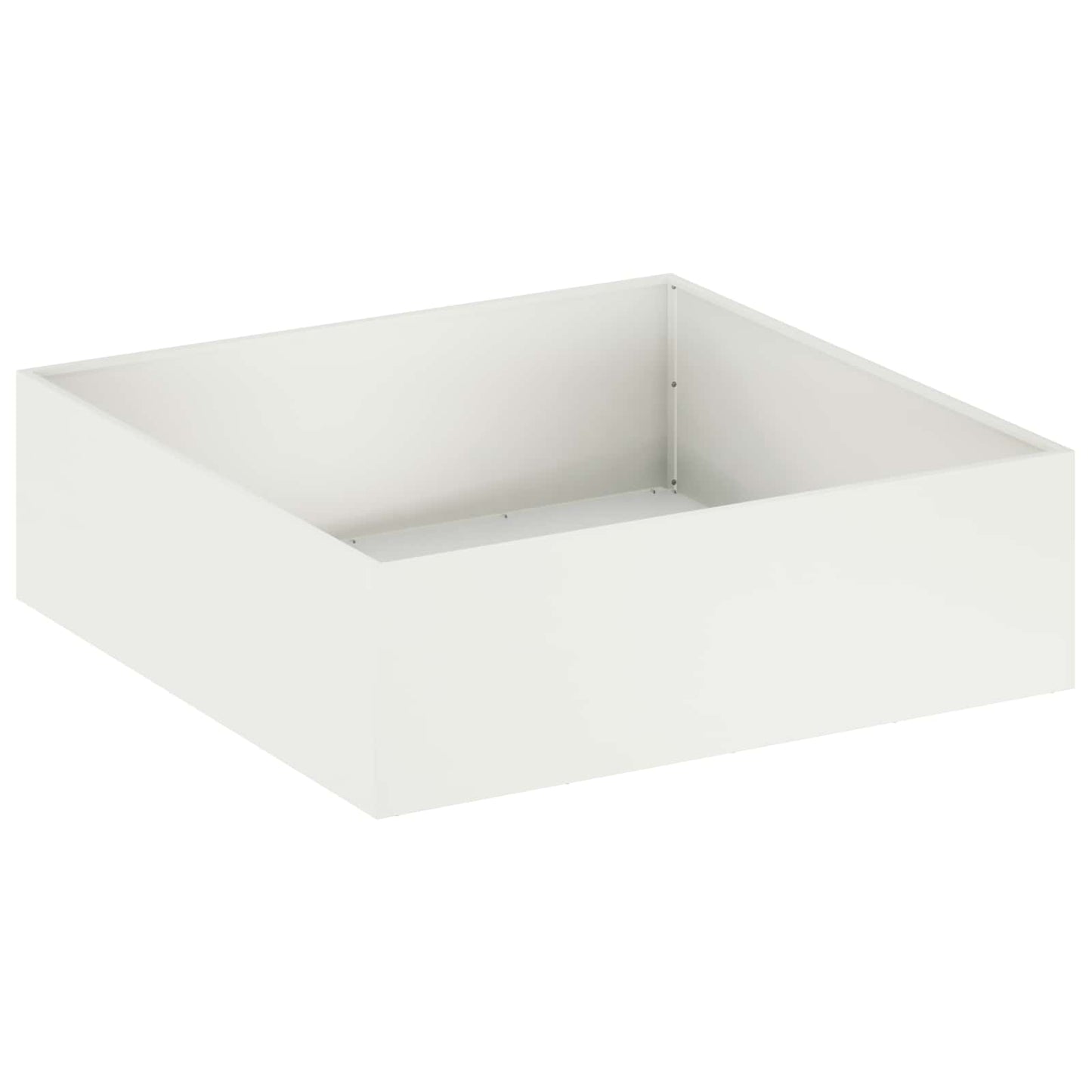 vidaXL Garden Planter 2 pcs White 100 x 100 x 30 cm Cold-rolled Steel