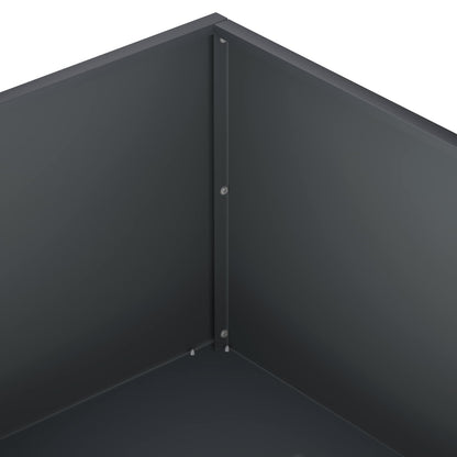 vidaXL Garden Planter Anthracite 100 x 100 x 30 cm Cold-rolled Steel