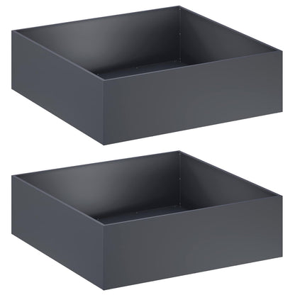 vidaXL Garden Planter 2 pcs Anthracite 100 x 100 x 30 cm