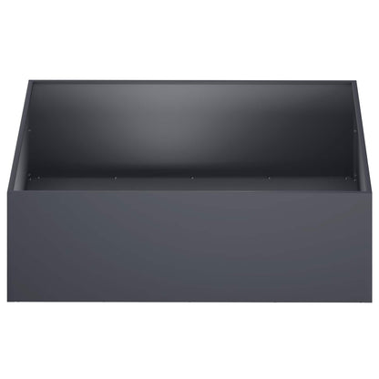 vidaXL Garden Planter 2 pcs Anthracite 100 x 100 x 30 cm