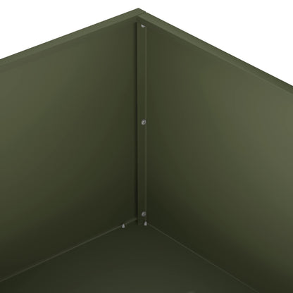 vidaXL Garden Planter 2 pcs Olive Green 100 x 100 x 30 cm