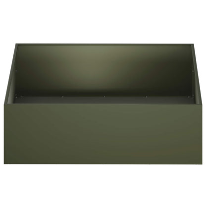 vidaXL Garden Planter 2 pcs Olive Green 100 x 100 x 30 cm