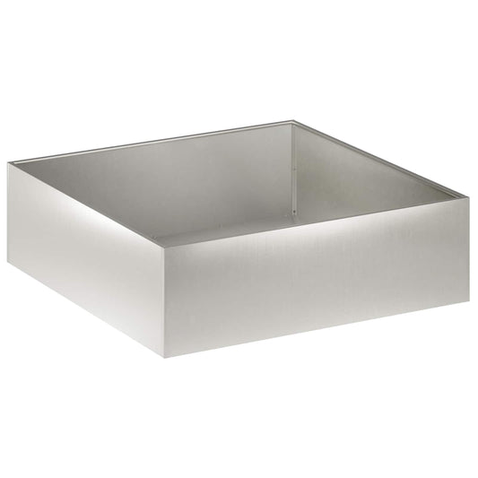 vidaXL Garden Planter Silver 100 x 100 x 30 cm Stainless Steel
