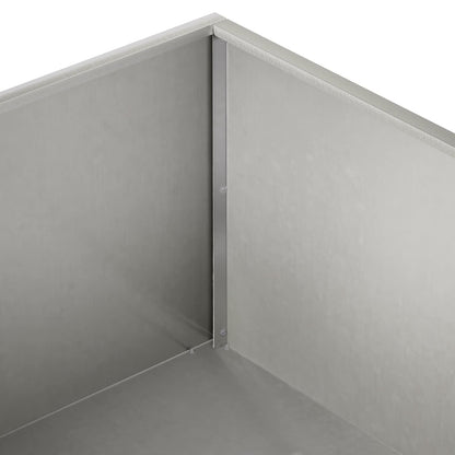 vidaXL Garden Planter 2 pcs Silver 100 x 100 x 30 cm Stainless Steel