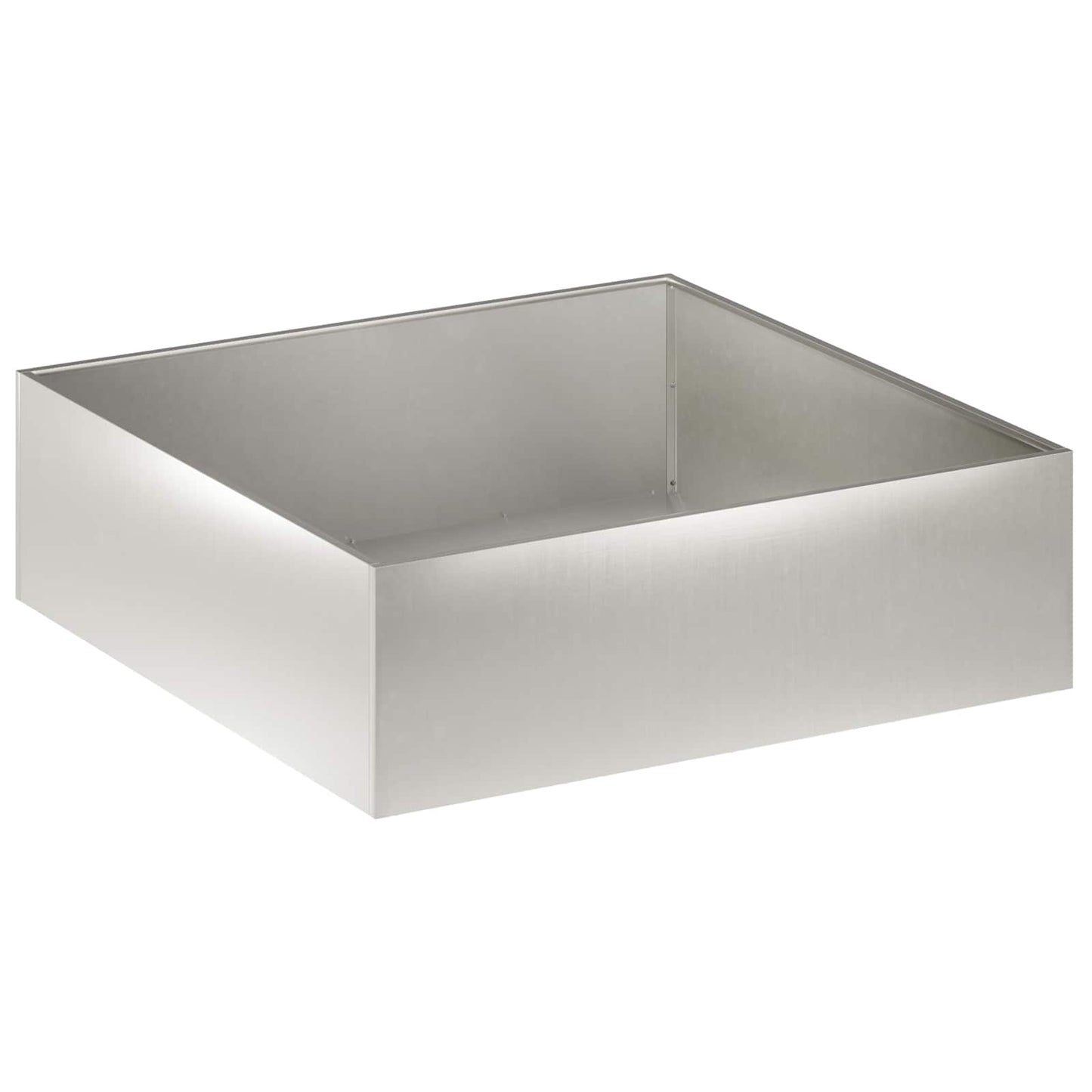 vidaXL Garden Planter 2 pcs Silver 100 x 100 x 30 cm Stainless Steel