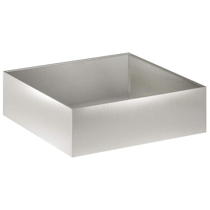 vidaXL Garden Planter 2 pcs Silver 100 x 100 x 30 cm Stainless Steel