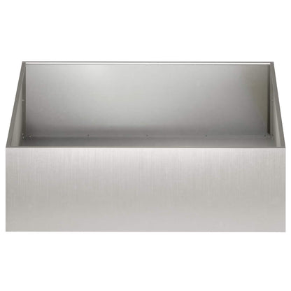 vidaXL Garden Planter 2 pcs Silver 100 x 100 x 30 cm Stainless Steel