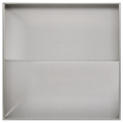 vidaXL Garden Planter 2 pcs Silver 100 x 100 x 30 cm Stainless Steel