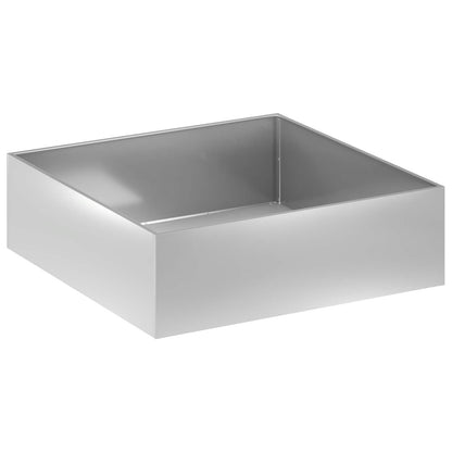 vidaXL Garden Planter Silver 100 x 100 x 30 cm Galvanised Steel