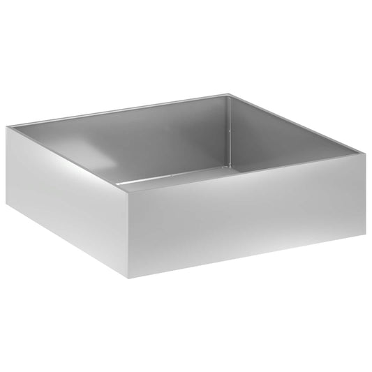 vidaXL Garden Planter Silver 100 x 100 x 30 cm Galvanised Steel