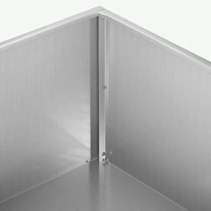 vidaXL Garden Planter 2 pcs Silver 100 x 100 x 30 cm Galvanised Steel