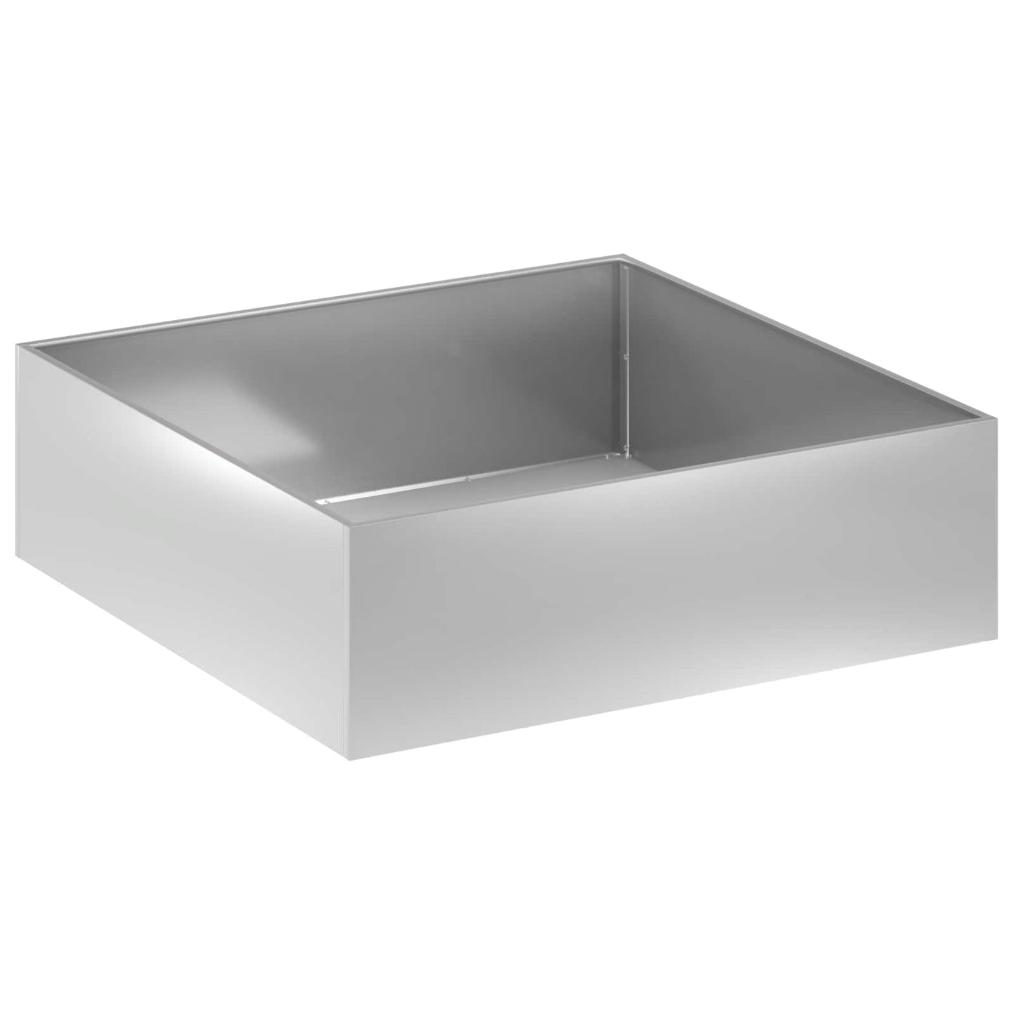 vidaXL Garden Planter 2 pcs Silver 100 x 100 x 30 cm Galvanised Steel