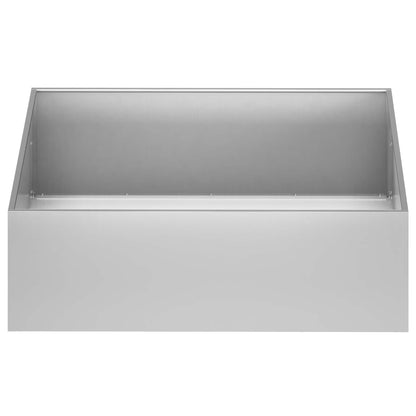vidaXL Garden Planter 2 pcs Silver 100 x 100 x 30 cm Galvanised Steel