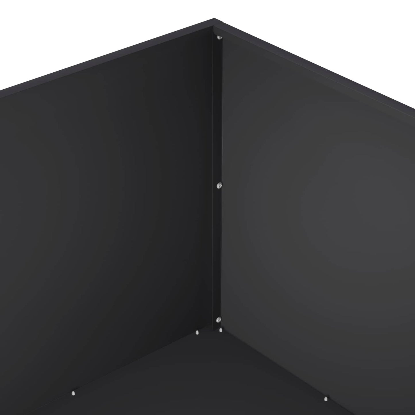 vidaXL Garden Planter 2 pcs Black 60 x 60 x 40 cm Cold-rolled Steel