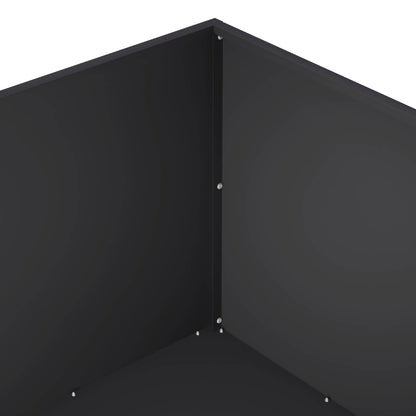 vidaXL Garden Planter 2 pcs Black 60 x 60 x 40 cm Cold-rolled Steel