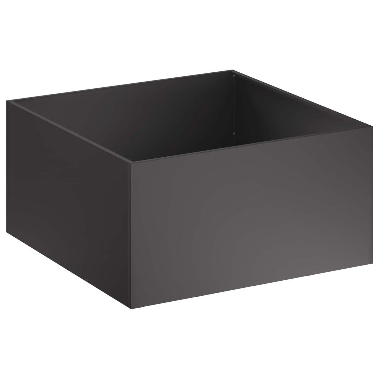 vidaXL Garden Planter 2 pcs Black 60 x 60 x 40 cm Cold-rolled Steel