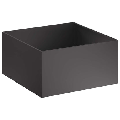 vidaXL Garden Planter 2 pcs Black 60 x 60 x 40 cm Cold-rolled Steel