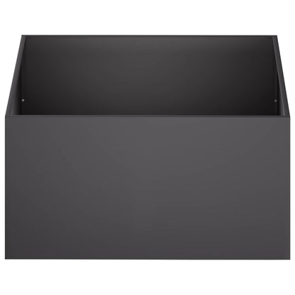 vidaXL Garden Planter 2 pcs Black 60 x 60 x 40 cm Cold-rolled Steel