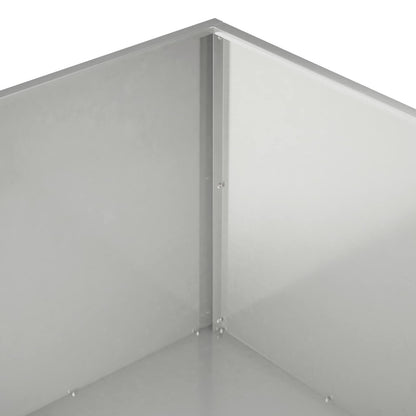 vidaXL Garden Planter Silver 60 x 60 x 40 cm Stainless Steel