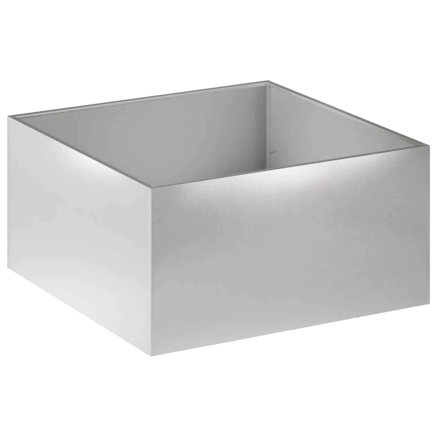 vidaXL Garden Planter Silver 60 x 60 x 40 cm Stainless Steel