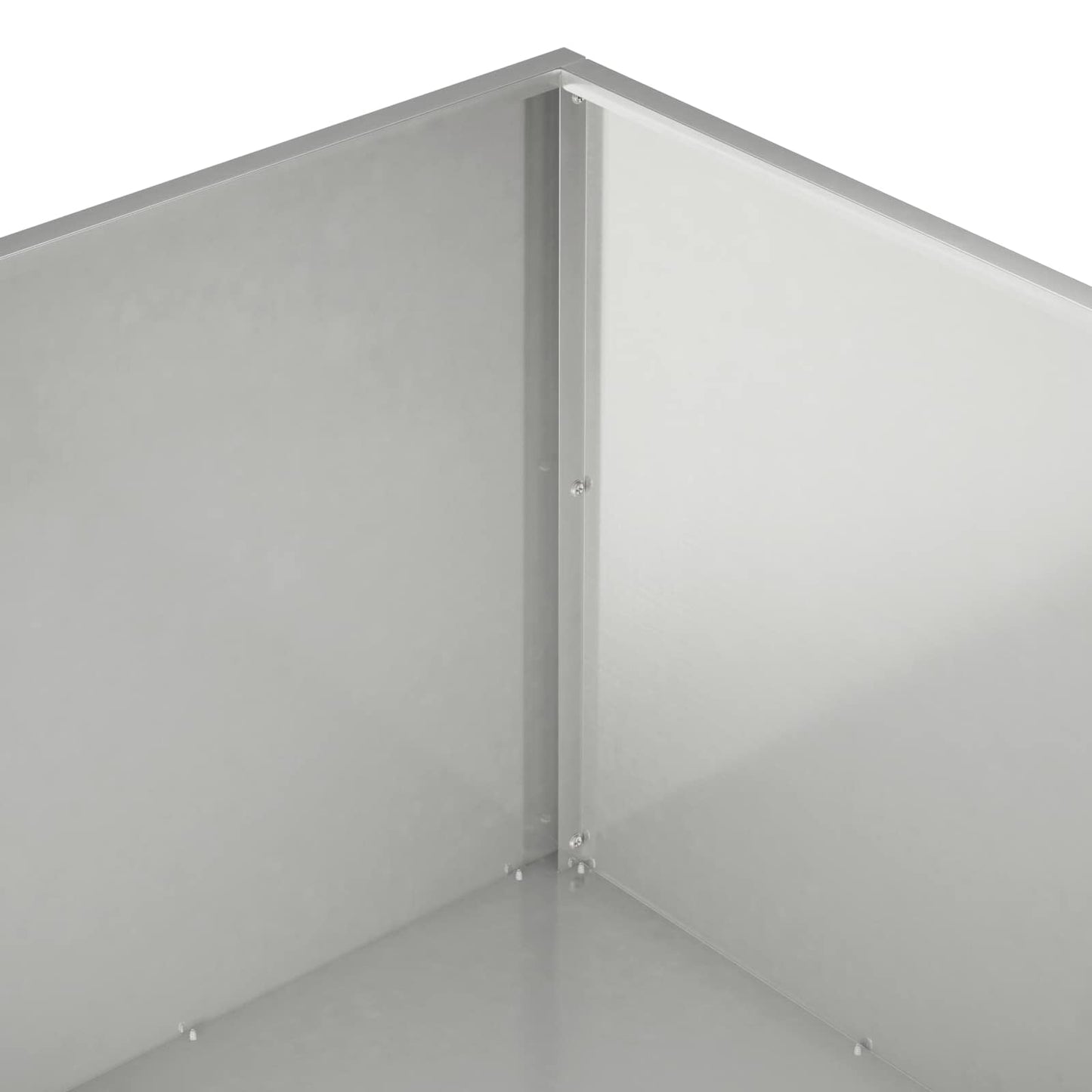 vidaXL Garden Planter 2 pcs Silver 60 x 60 x 40 cm Stainless Steel