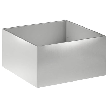 vidaXL Garden Planter 2 pcs Silver 60 x 60 x 40 cm Stainless Steel