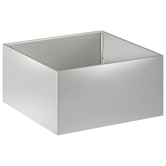vidaXL Garden Planter Silver 60 x 60 x 40 cm Galvanised Steel