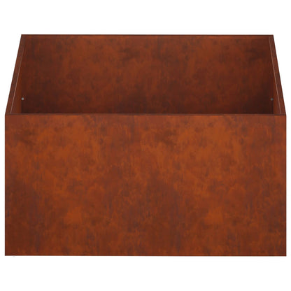 vidaXL Garden Planter 2 pcs Rusty 60 x 60 x 40 cm Weathering Steel