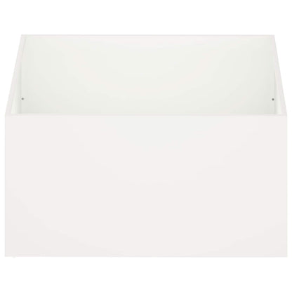 vidaXL Garden Planter White 80 x 80 x 40 cm Cold-rolled Steel
