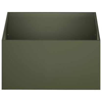 vidaXL Garden Planter 2 pcs Olive Green 80 x 80 x 40 cm