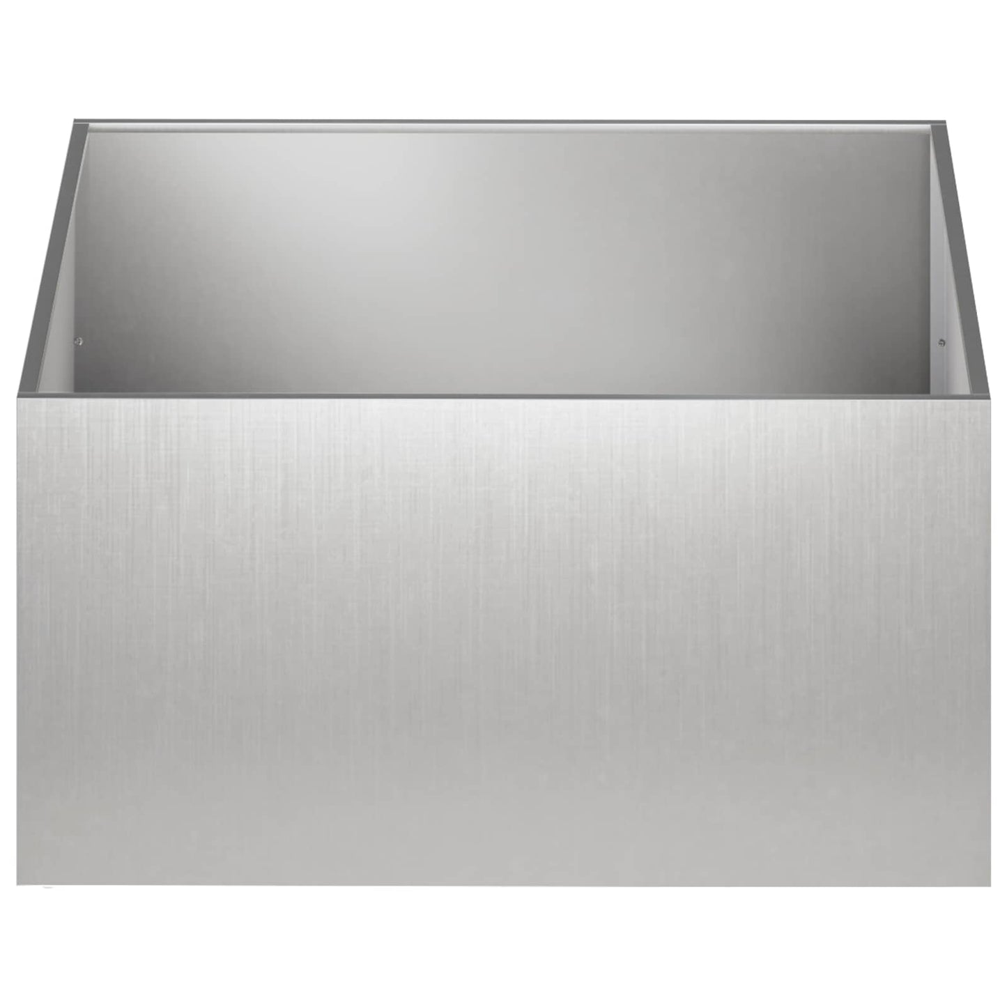 vidaXL Garden Planter 2 pcs Silver 80 x 80 x 40 cm Stainless Steel