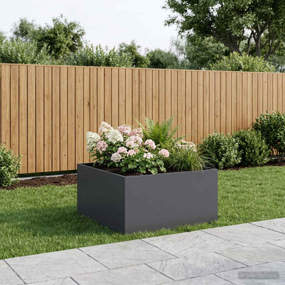 vidaXL Garden Planter Anthracite 100 x 100 x 40 cm Cold-rolled Steel