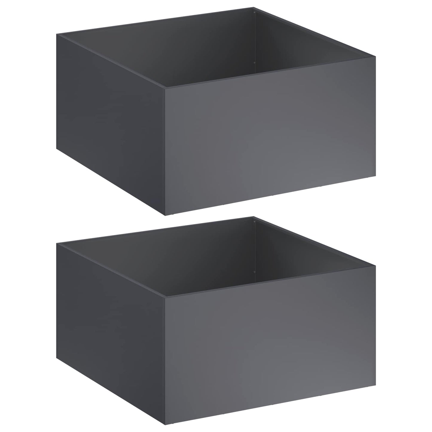 vidaXL Garden Planter 2 pcs Anthracite 100 x 100 x 40 cm
