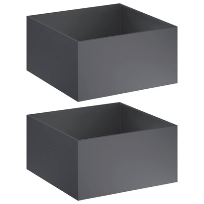 vidaXL Garden Planter 2 pcs Anthracite 100 x 100 x 40 cm